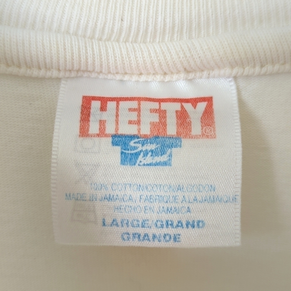 Hefty 90's Vintage Alaska Embroidered Short Sleeve Crewneck T-shirt White Large - Picture 4 of 10